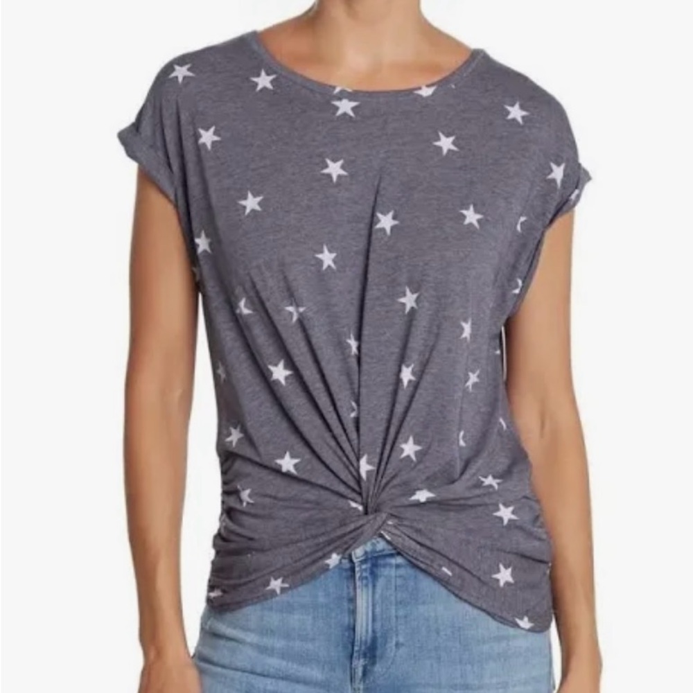 Lucky Brand Gray Star Print Women's Top
